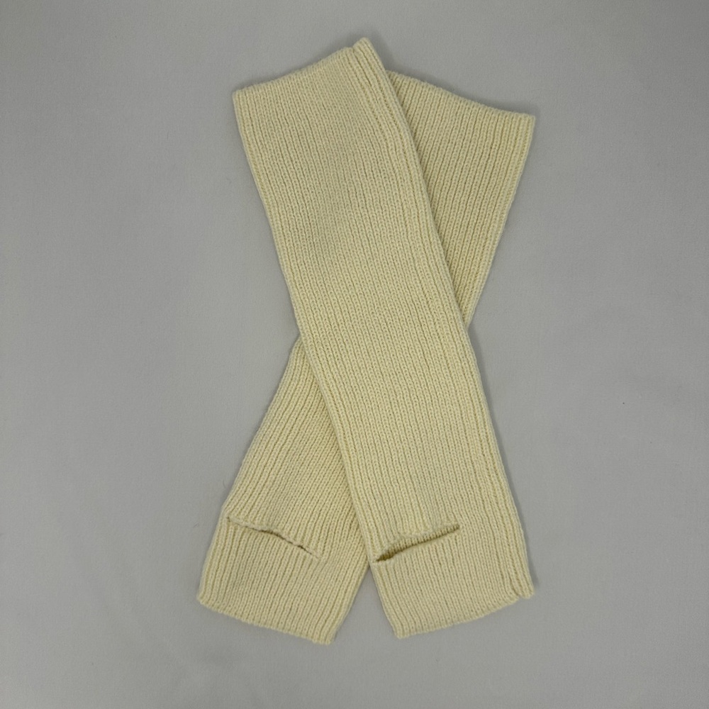 Cream Knit Leg Warmers  with Heel Hole - Ardene